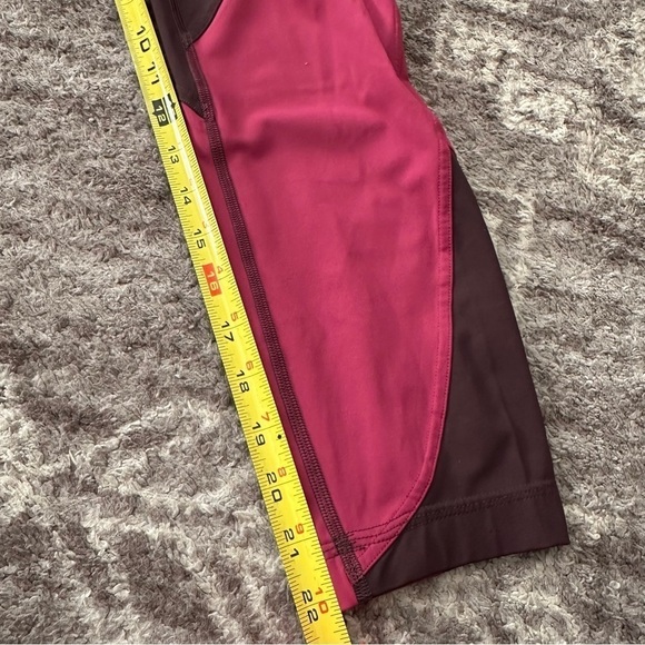 Lululemon Wake & Train 22” Crop Tight Black Satin Star Ruby - Picture 10 of 12